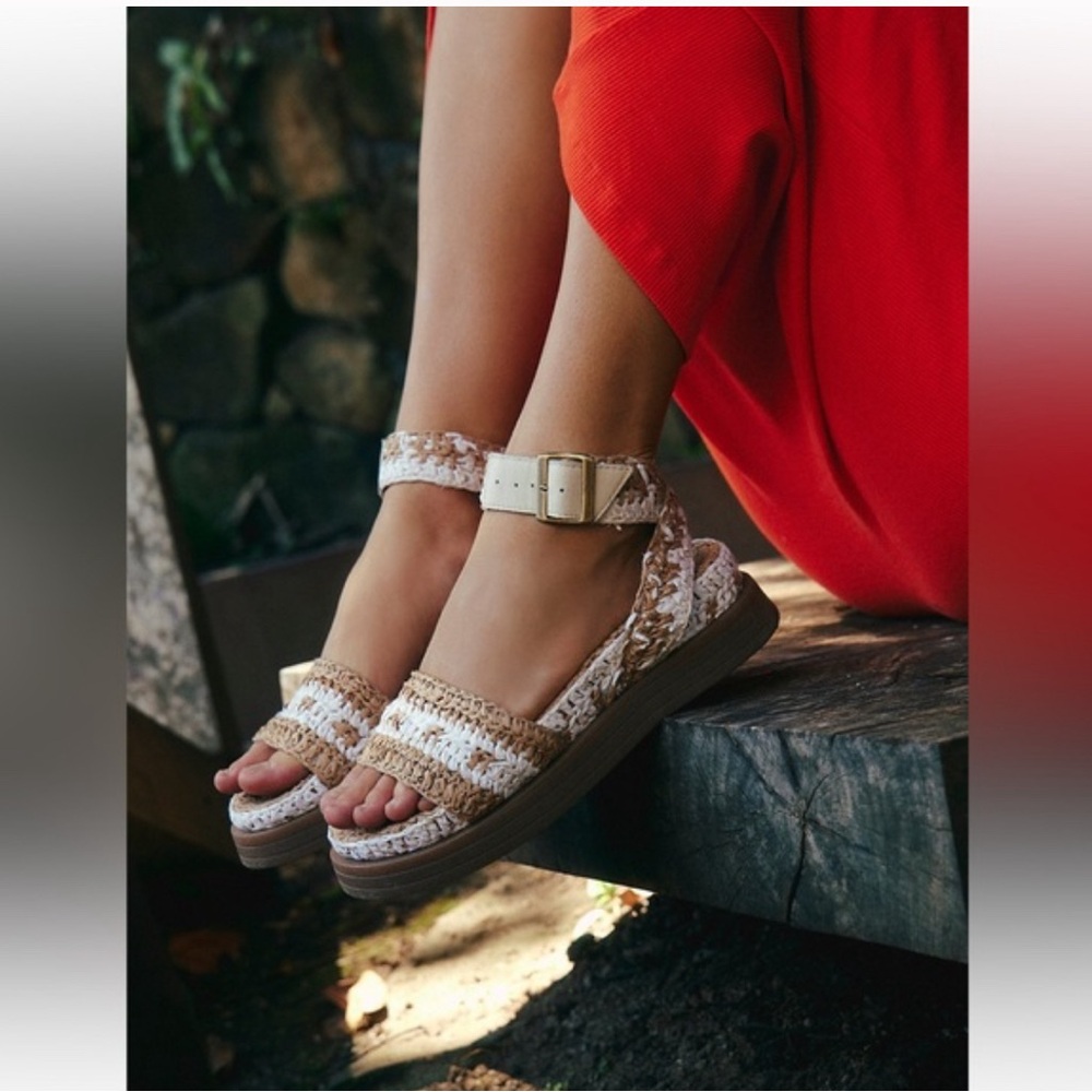 Free People Roma Raffia Sandals